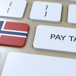 Norwegia Kraj Płać podatek Ilustracja 3D Flaga narodowa