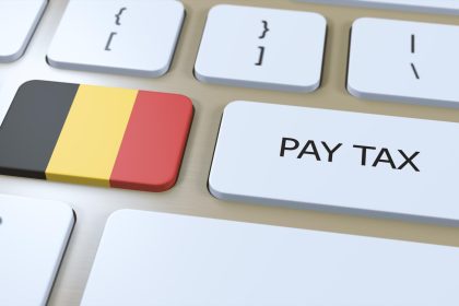 Belgia Kraj Płać podatek Ilustracja 3D Flaga narodowa