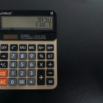 a calculator sitting on top of a table
