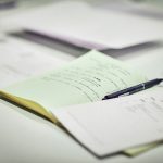 black pen on white printer paper